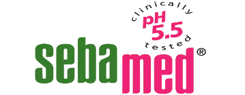2021_10_22_0gm_Kleki.png Sebamed logo: green 'seba' and pink 'med' wordmark on a black background.