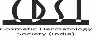 2021_10_22_0go_Kleki.png Cosmetic Dermatology Society (India) logo with stylized 'CDS' letters above the full name of the organization on a white background