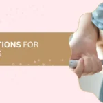 Banner advertising GLP-1 injections for weight loss; a person injects their abdomen with a syringe on a pink and beige background.
